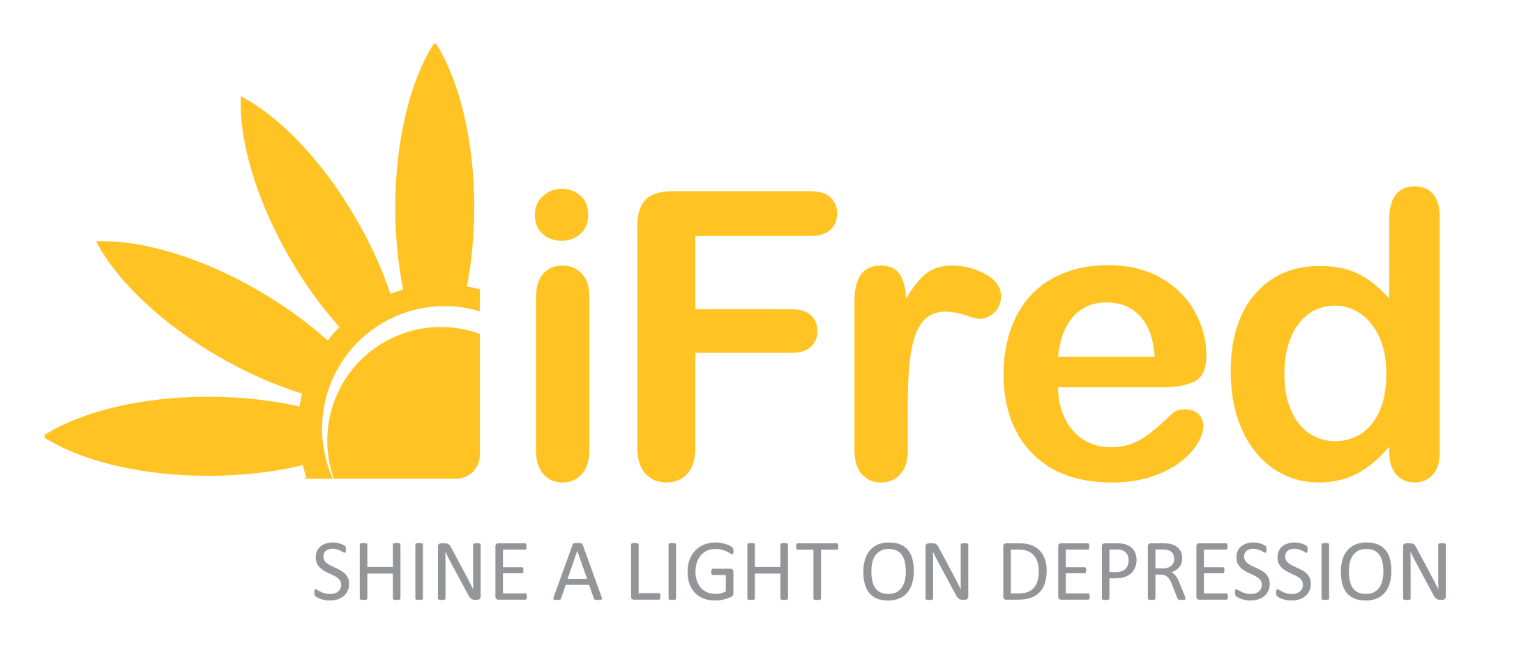 Yellow iFred logo with a sunflower, tagline Shine a Light on Depression below.